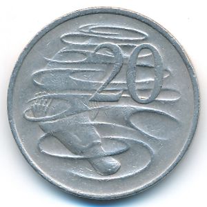 Австралия, 20 центов (1972 г.)