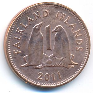Falkland Islands, 1 penny, 2011