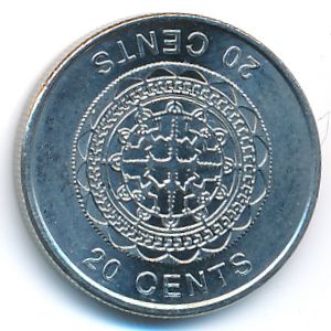 Solomon Islands, 20 cents, 2012