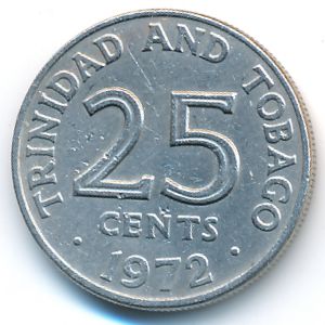 Тринидад и Тобаго, 25 центов (1972 г.)