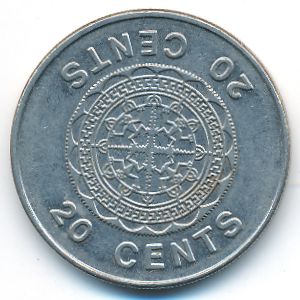 Соломоновы острова, 20 центов (1993 г.)