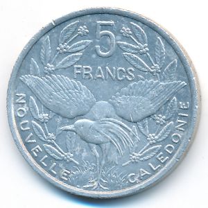 Новая Каледония, 5 франков (1992 г.)