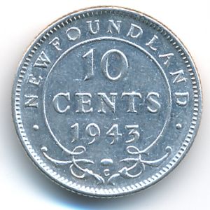 Ньюфаундленд, 10 центов (1943 г.)