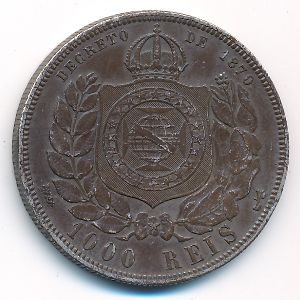 Бразилия, 1000 рейс (1876 г.)