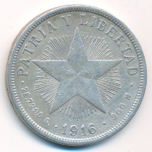 Куба, 1 песо (1916 г.)
