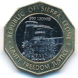 Сьерра-Леоне, 500 леоне (2004 г.)