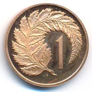 New Zealand, 1 cent, 1975