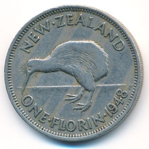 Новая Зеландия, 1 флорин (1948 г.)
