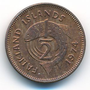 Фолклендские острова, 1/2 пенни (1974 г.)