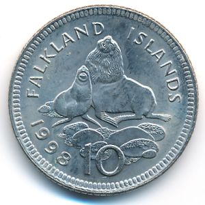 Фолклендские острова, 10 пенсов (1998 г.)