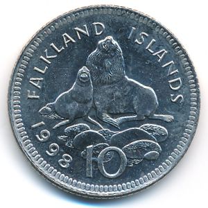 Фолклендские острова, 10 пенсов (1998 г.)