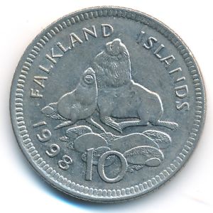 Фолклендские острова, 10 пенсов (1998 г.)