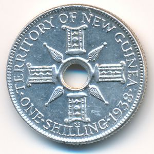 New Guinea, 1 shilling, 1938