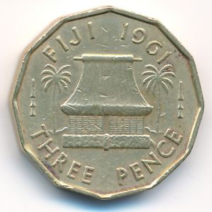 Фиджи, 3 пенса (1961 г.)