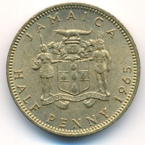 Jamaica, 1/2 penny, 1965