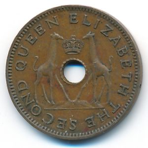 Родезия и Ньясаленд, 1/2 пенни (1957 г.)