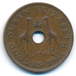 Родезия и Ньясаленд, 1/2 пенни (1958 г.)