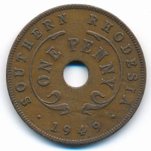 Южная Родезия, 1 пенни (1949 г.)