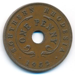 Южная Родезия, 1 пенни (1952 г.)