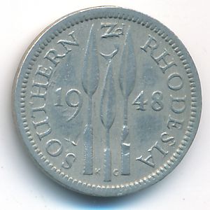 Southern Rhodesia, 3 pence, 1948