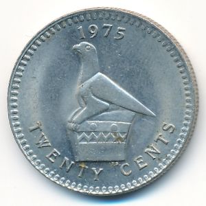 Rhodesia, 20 cents, 1975