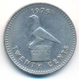 Родезия, 20 центов (1975 г.)