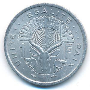Джибути, 1 франк (1977 г.)