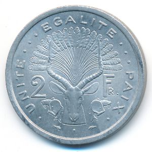 Джибути, 2 франка (1977 г.)