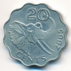 Свазиленд, 20 центов (2005 г.)