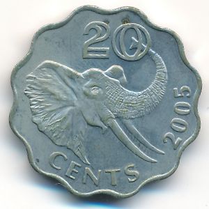 Swaziland, 20 cents, 2005