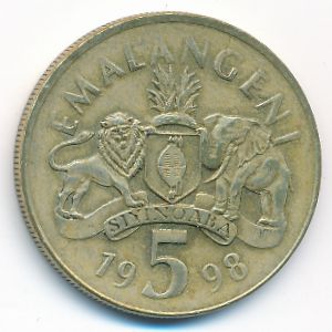 Свазиленд, 5 эмалангени (1998 г.)
