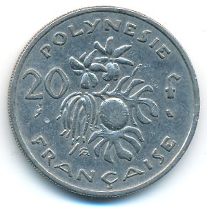 Французская Полинезия, 20 франков (1967 г.)
