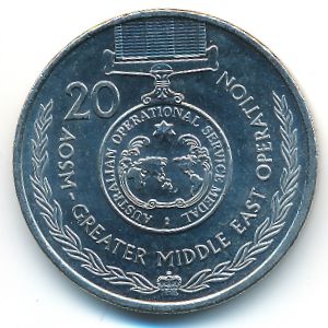 Австралия, 20 центов (2017 г.)