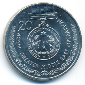 Австралия, 20 центов (2017 г.)