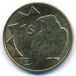 Namibia, 1 dollar, 2010
