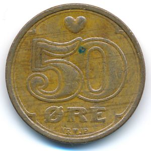 Дания, 50 эре (1989 г.)