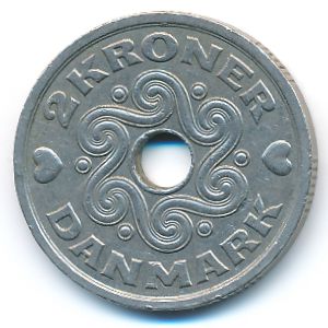 Дания, 2 кроны (1993 г.)