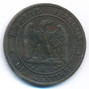 Франция, 10 сентим (1855 г.)