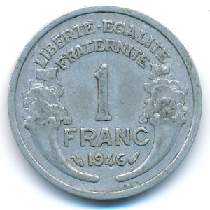 Франция, 1 франк (1946 г.)