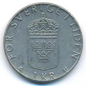 Швеция, 1 крона (1980 г.)