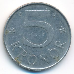 Швеция, 5 крон (1983 г.)