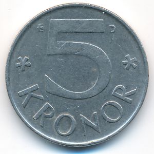 Швеция, 5 крон (1988 г.)