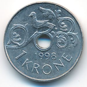 Норвегия, 1 крона (1998 г.)