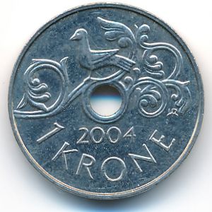 Норвегия, 1 крона (2004 г.)