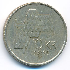 Норвегия, 10 крон (1995 г.)