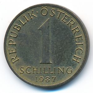 Австрия, 1 шиллинг (1987 г.)