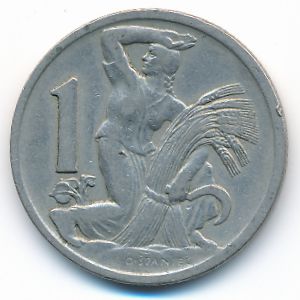 Чехословакия, 1 крона (1924 г.)