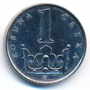 Czech, 1 koruna, 2008