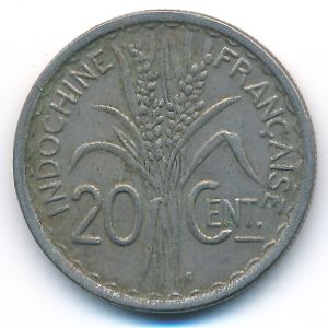 French Indo China, 20 cents, 1941