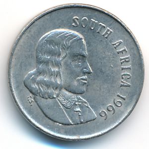 South Africa, 5 cents, 1966